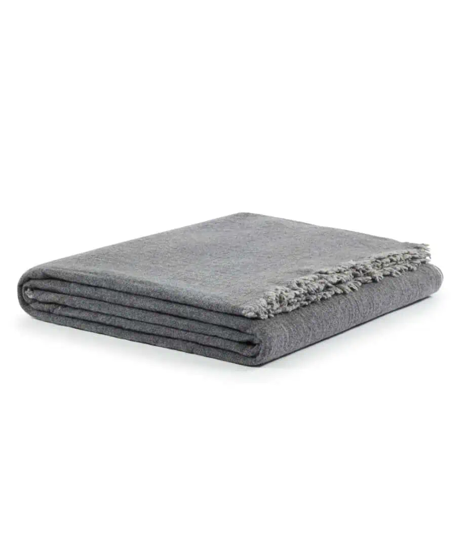 super king size so cosy large merino wool bedspread in grey colour