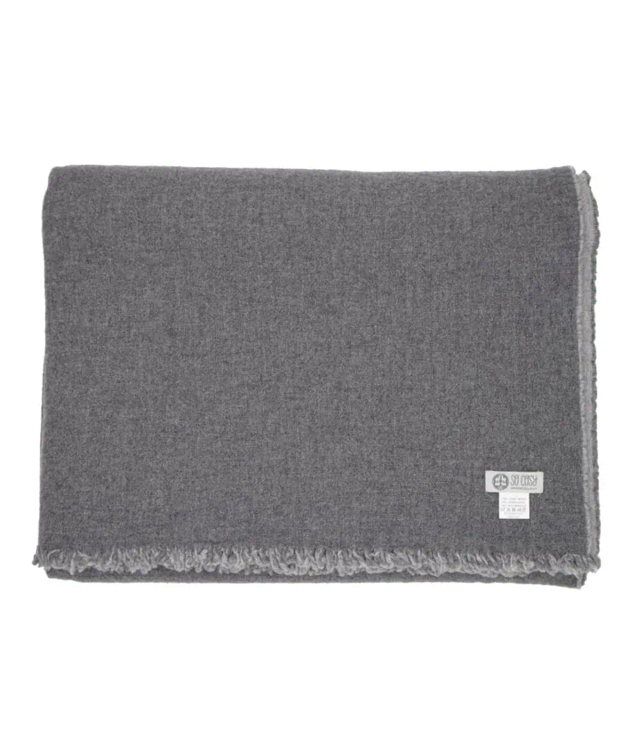 so cosy soft merino wool florence bedspread in grey colour