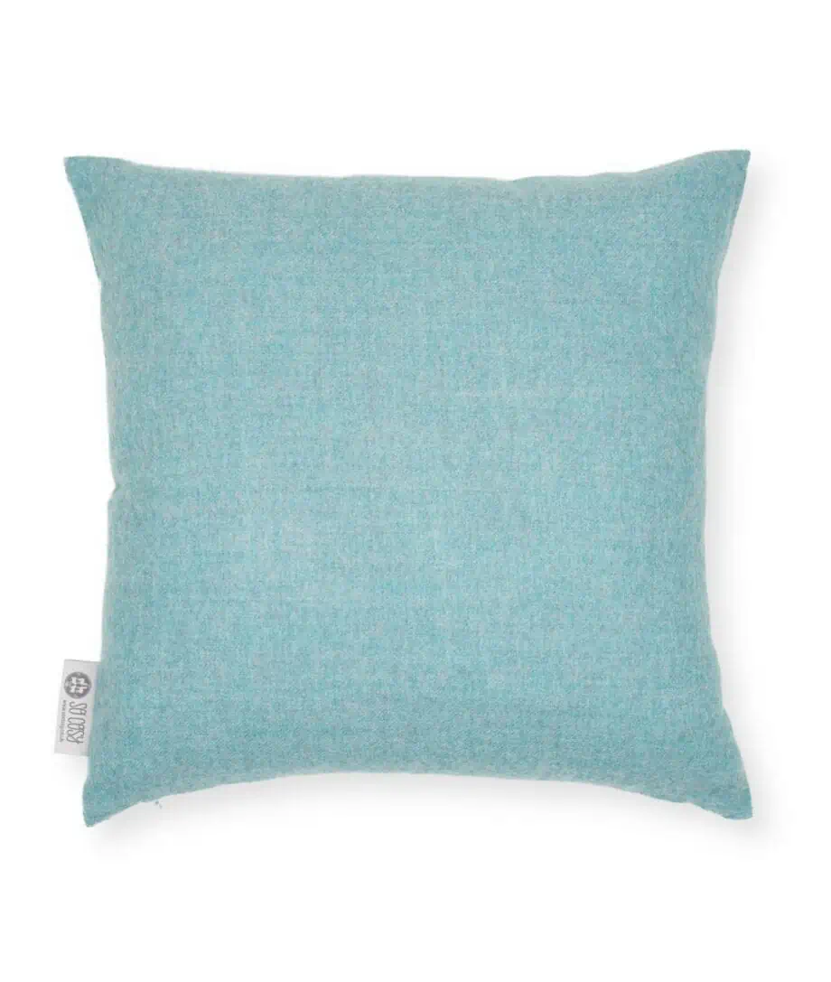 Emma so cosy baby alpaca wool cushion in pastel blue