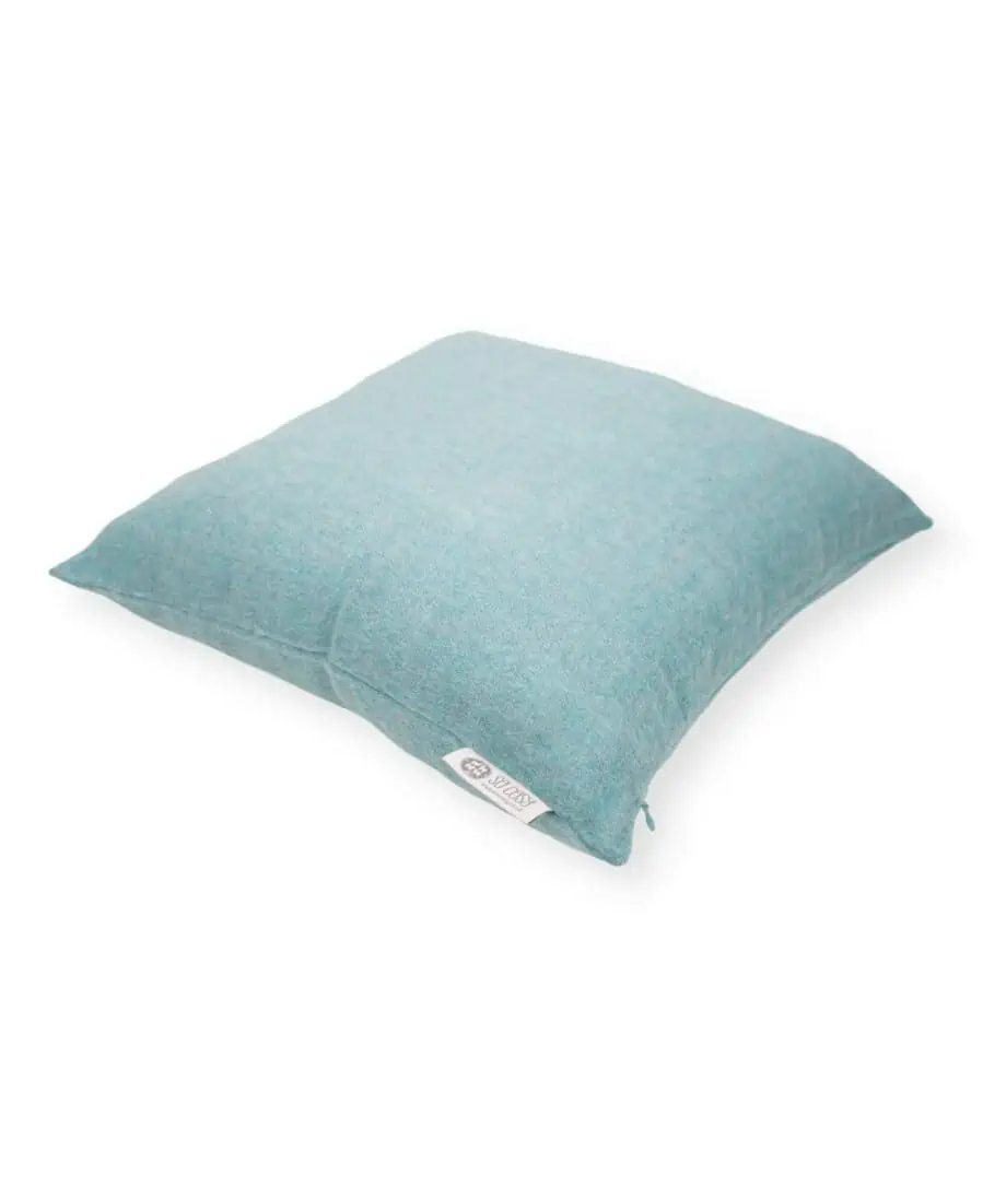 Emma pastel blue pure baby alpaca wool cosy cushion