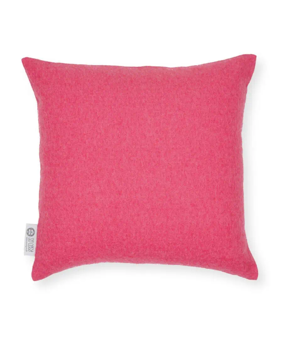 Emma Raspberr Sorber colour pure baby alpaca wool cosy cushion