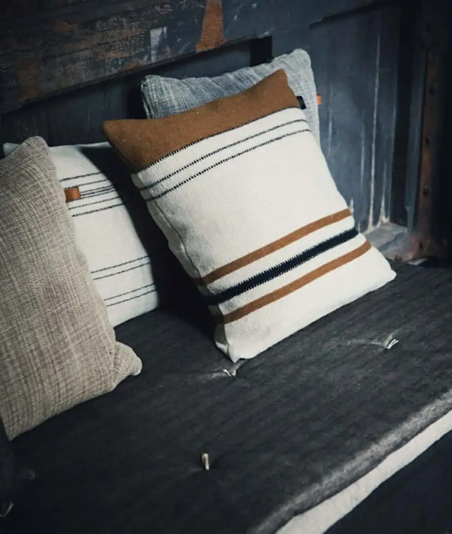 foundry cosy linen and wool mix cushion