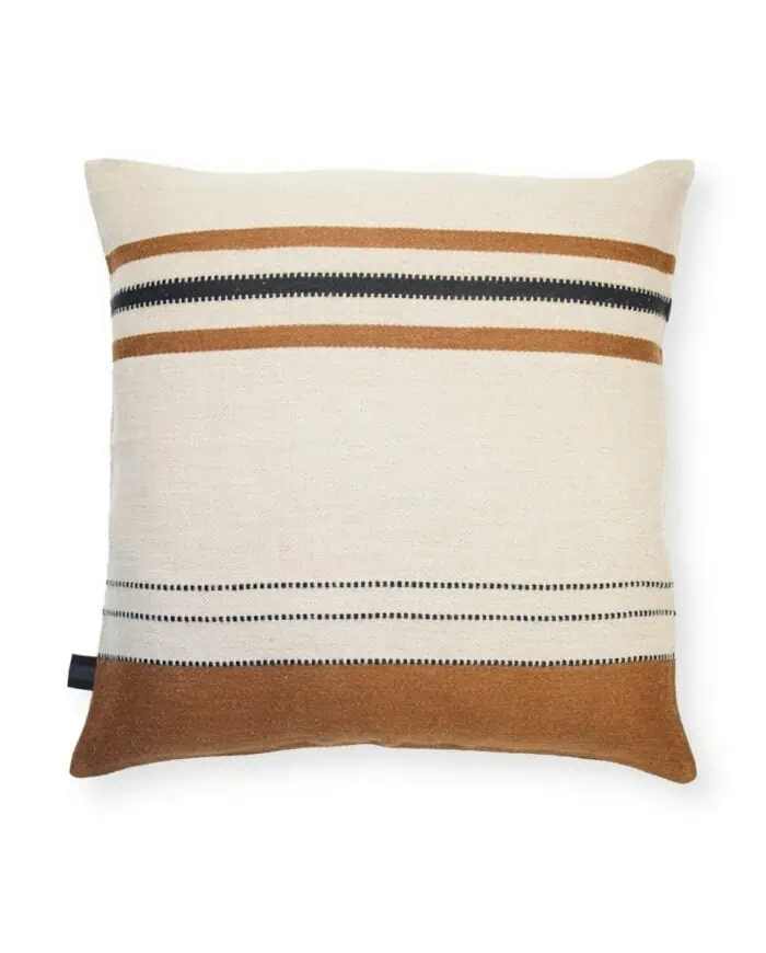 Foundry linen and wool large cosy cushion