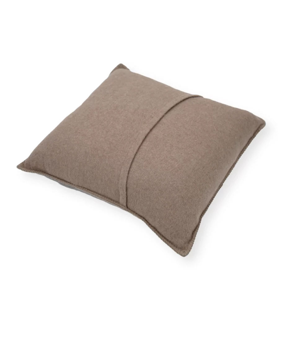 so cosy chashmere cushion in taupe beige colour