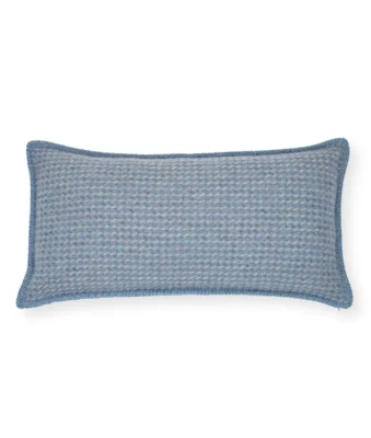 Dakota blue cosy merino wool cusion landscape shape