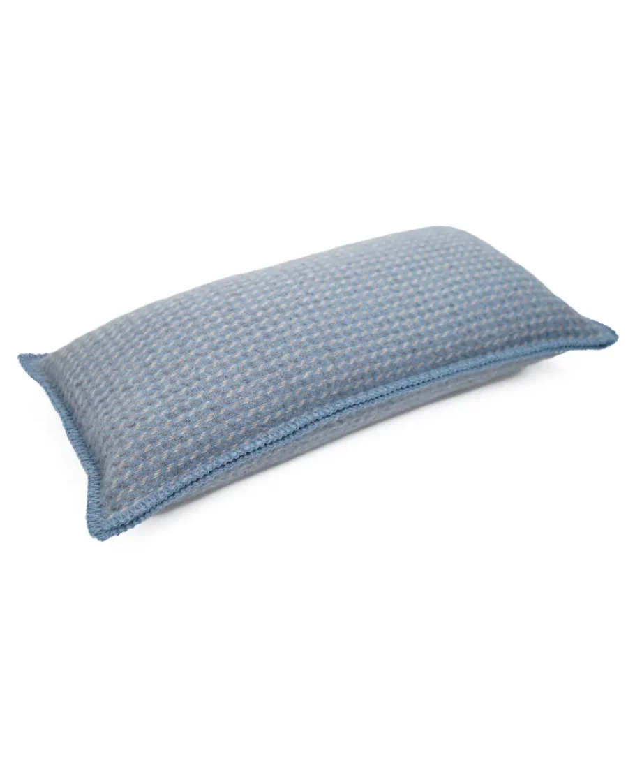Dakota landscape shape blue grey taupe colour merino wool cushion