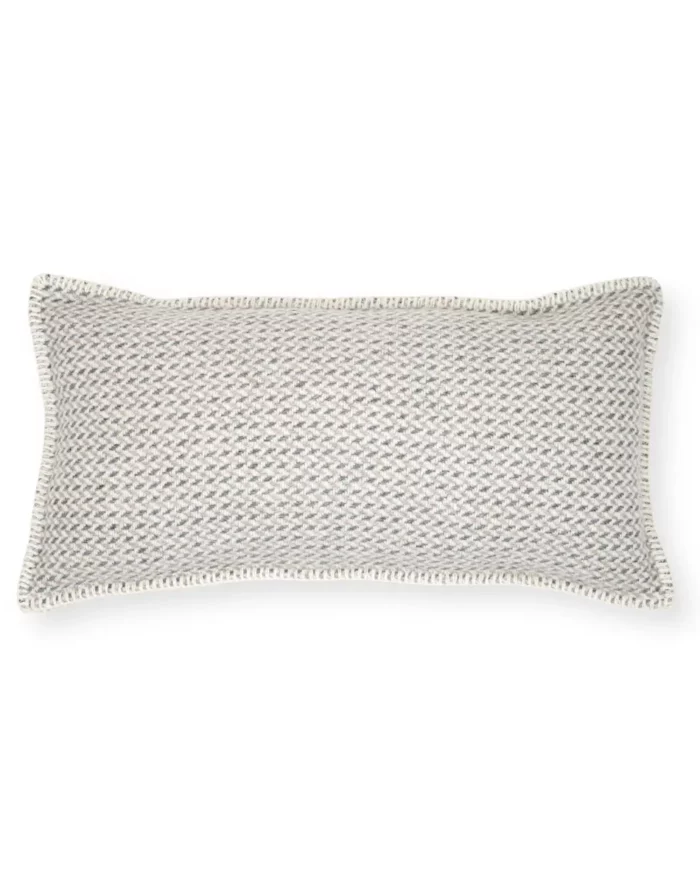 Dakota so cosy merino wool cushion in earthy shades grey cream taupe