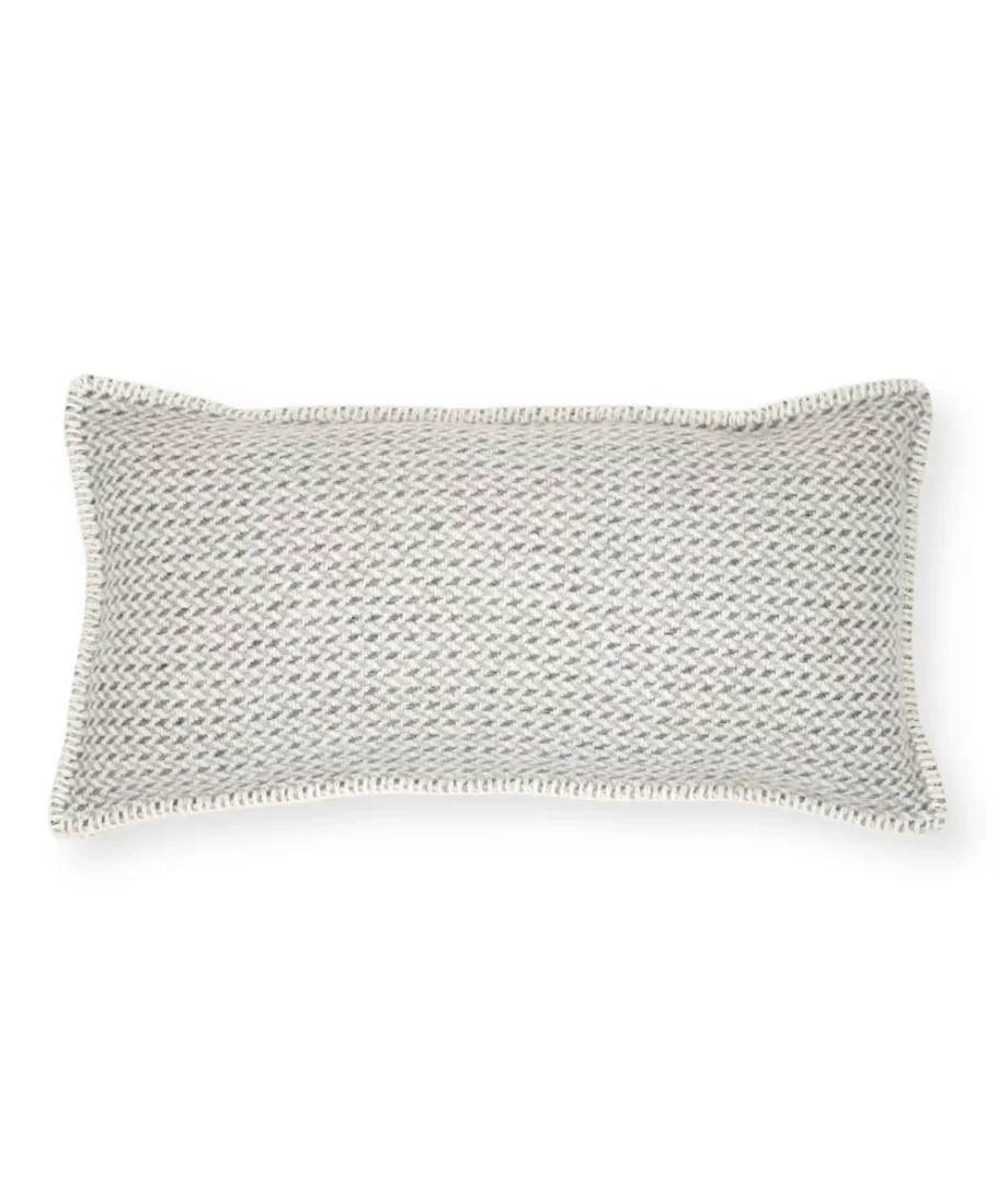 Dakota cosy merino wool cushion in earthy colour grey taupe cream