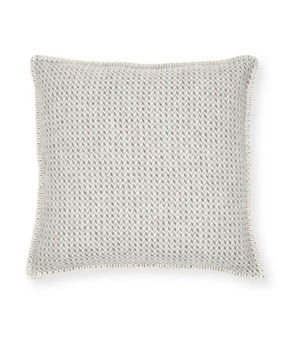 Dakota natural shades grey taupe cream cosy merino wool large cushion