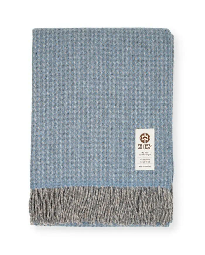Dakota soft merino wool cosy blanket throw