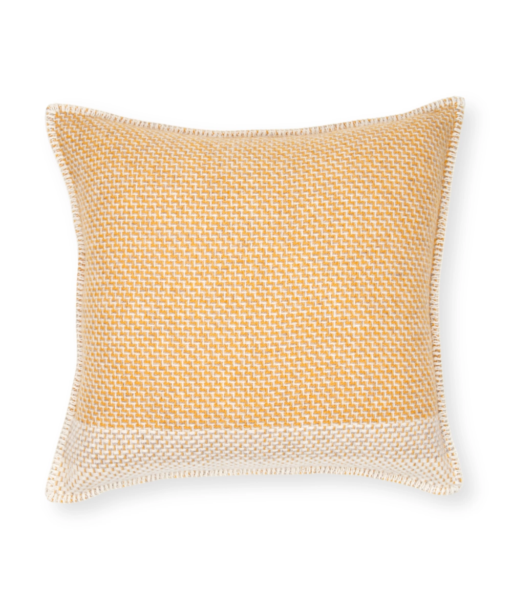 Derby Zig Zag Cushion 50 x 50 cm – Honey, Beige & White