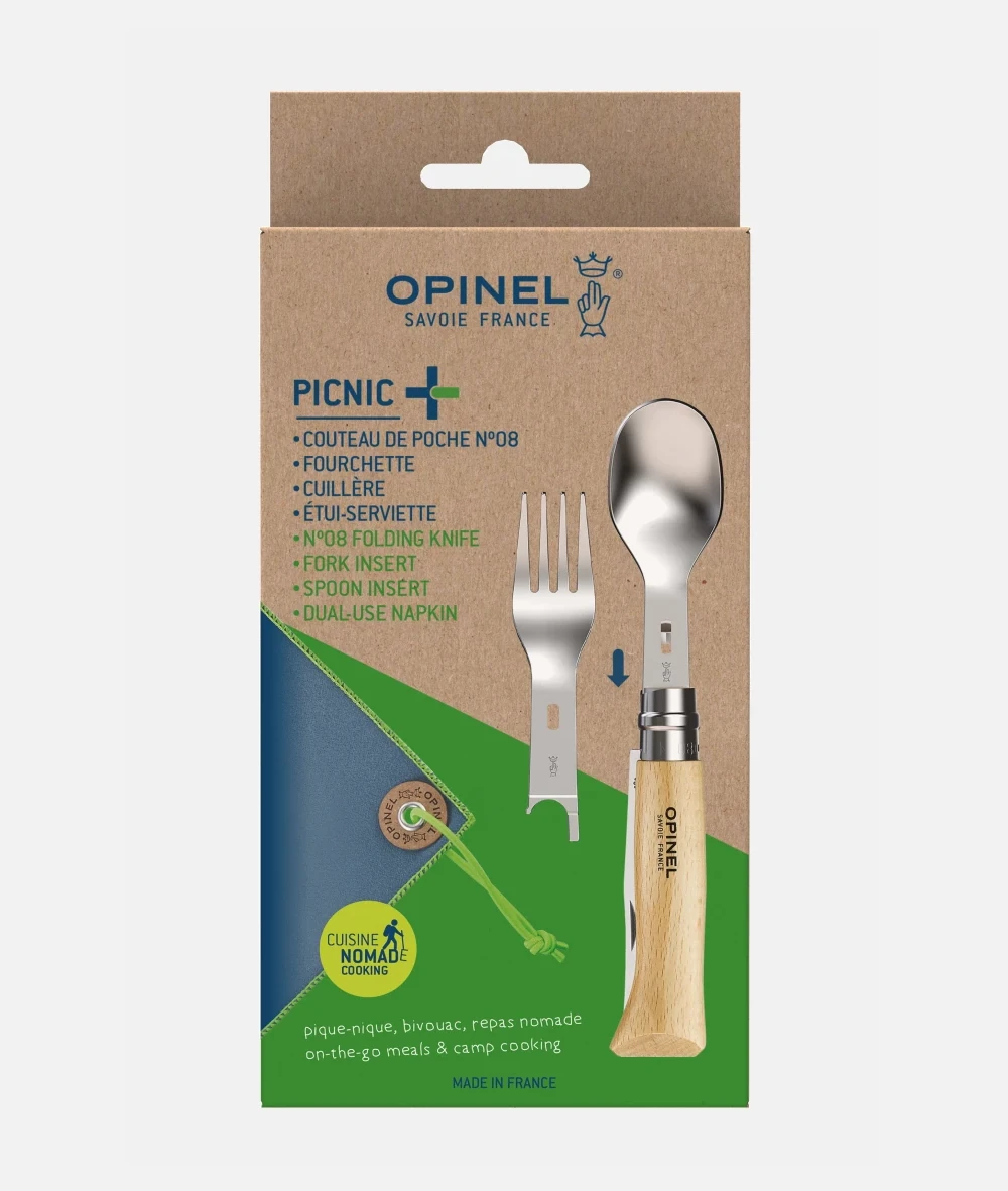 Opinel Picnic+ Portable Cutlery Set with No.08 Knife